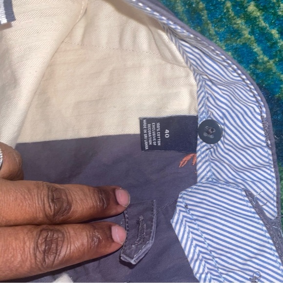 Navy  Shorts with Lobster 🦞 Pattern - Picture 4 of 4